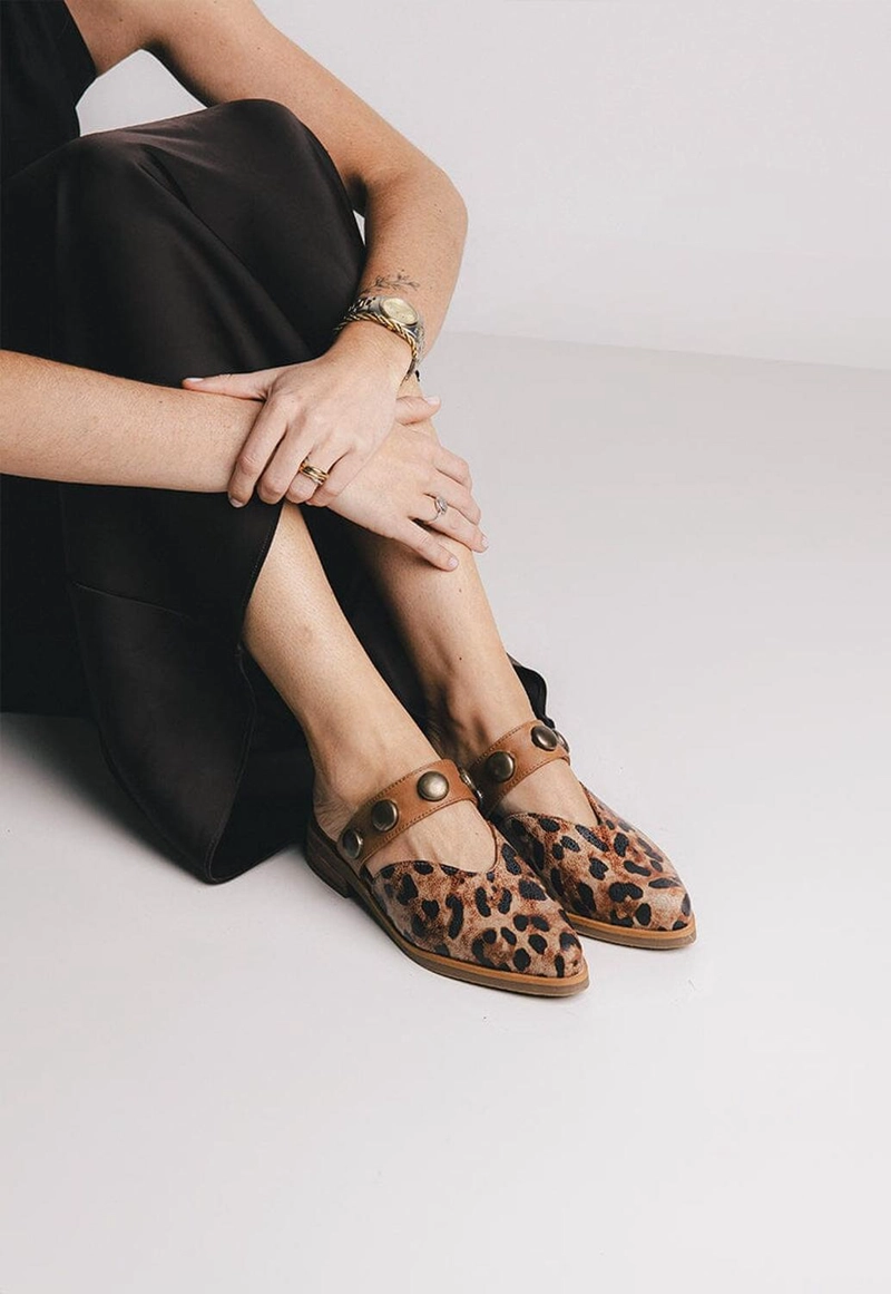 BABUCHA CUERO MUJER  PIBI PRINT - 2