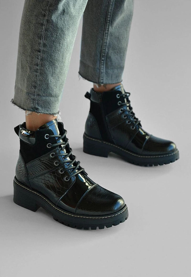 BOTIN CUERO MUJER  EGOTELO NEGRO - 2