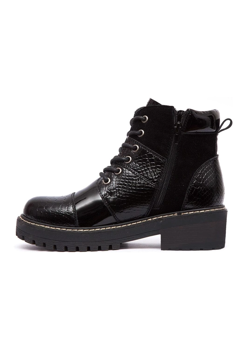 BOTIN CUERO MUJER  EGOTELO NEGRO - 3