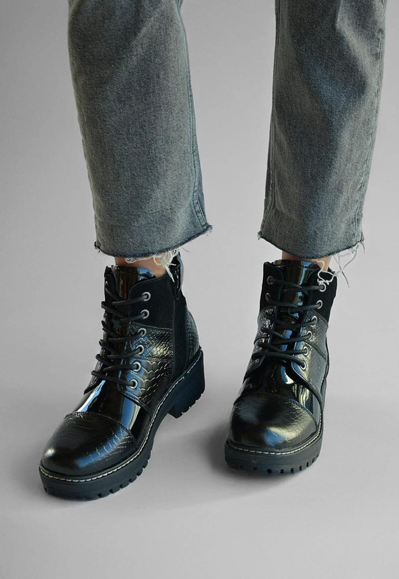 BOTIN CUERO MUJER  EGOTELO NEGRO - 6