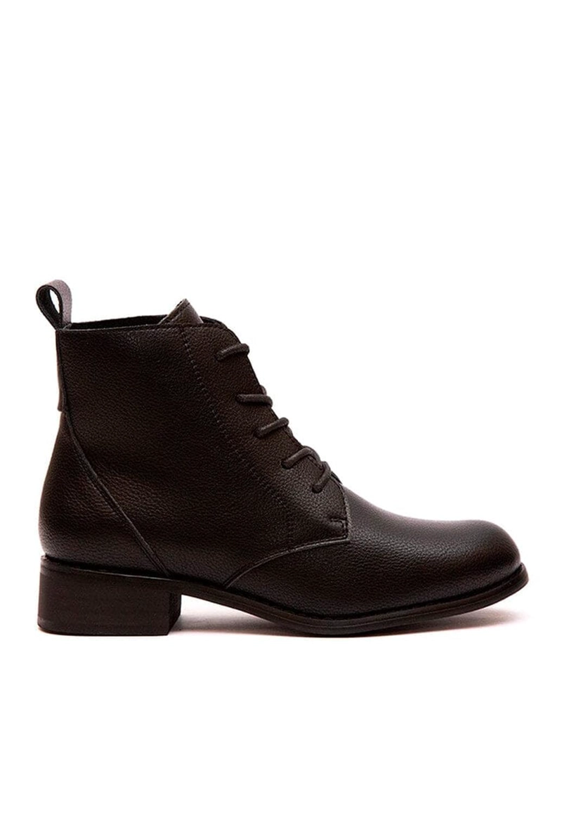 BOTIN CUERO MUJER  PINTOJA NEGRO - 1