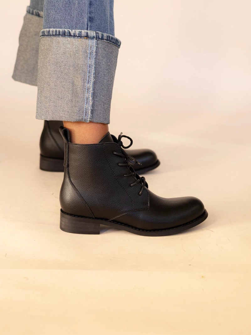 BOTIN CUERO MUJER  PINTOJA NEGRO - 6