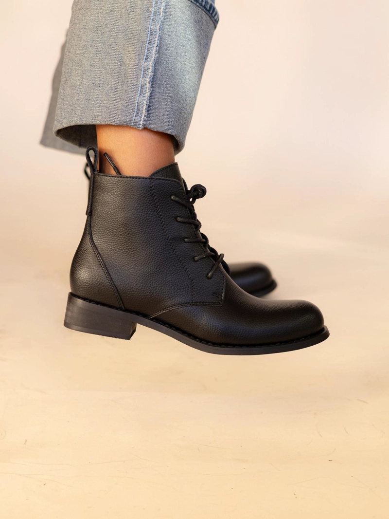 BOTIN CUERO MUJER  PINTOJA NEGRO - 7