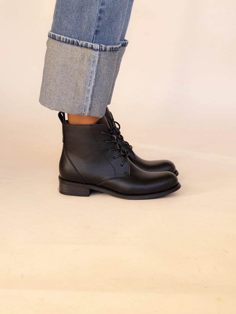 BOTIN CUERO MUJER  PINTOJA NEGRO - 8