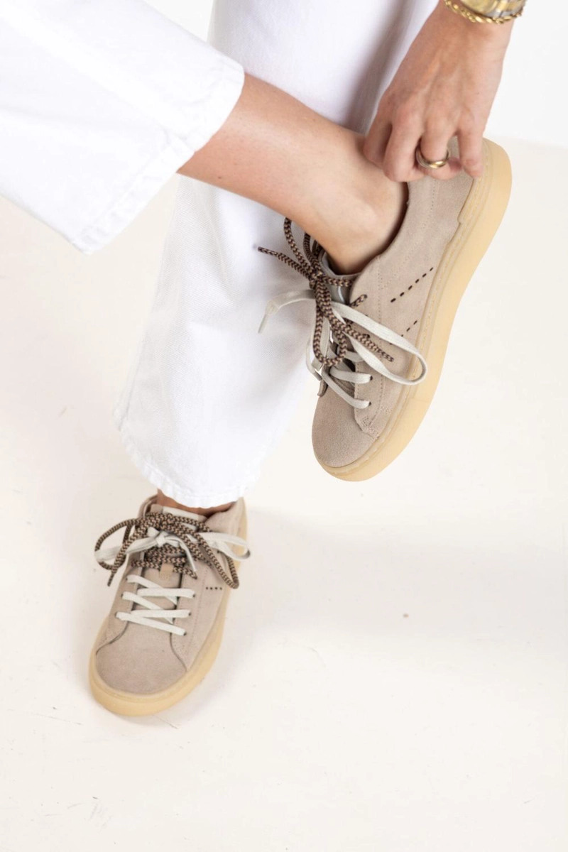 ZAPATILLA CUERO MUJER  AMAPOLA BEIGE - 7