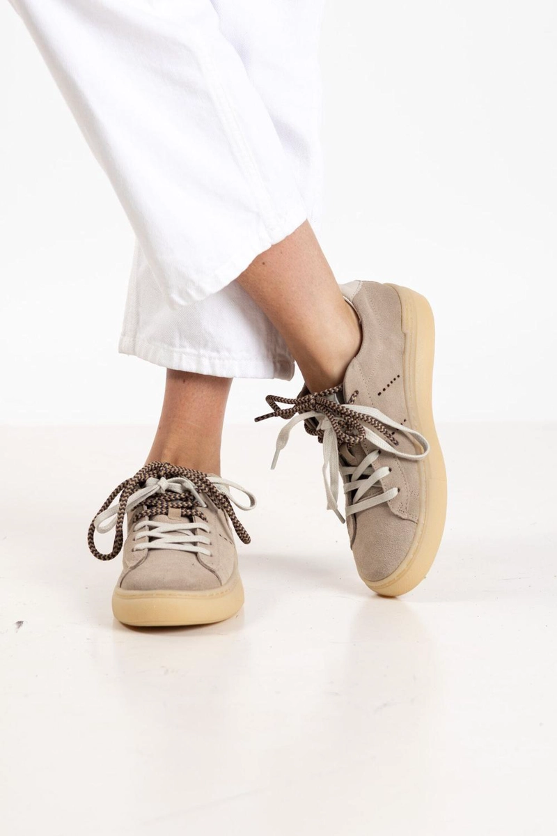 ZAPATILLA CUERO MUJER  AMAPOLA BEIGE - 8