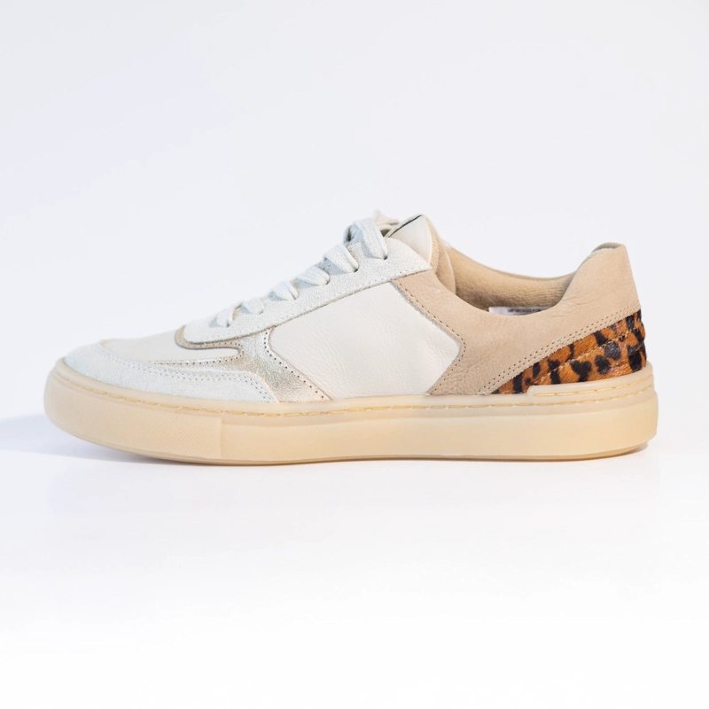 ZAPATILLA CUERO MUJER  LAVANDA BLANCA - 3