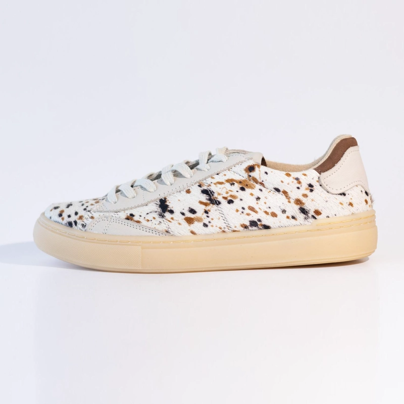 ZAPATILLA CUERO MUJER  ALVA BLANCO PRINT - 3