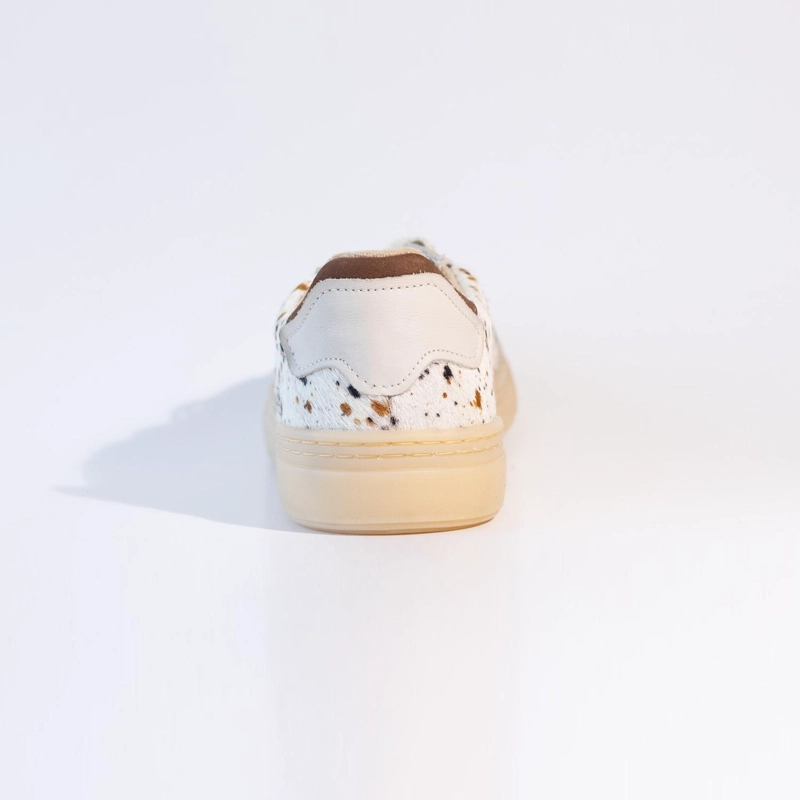 ZAPATILLA CUERO MUJER  ALVA BLANCO PRINT - 5