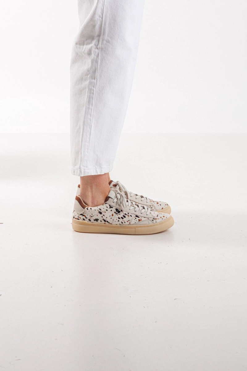 ZAPATILLA CUERO MUJER  ALVA BLANCO PRINT - 8