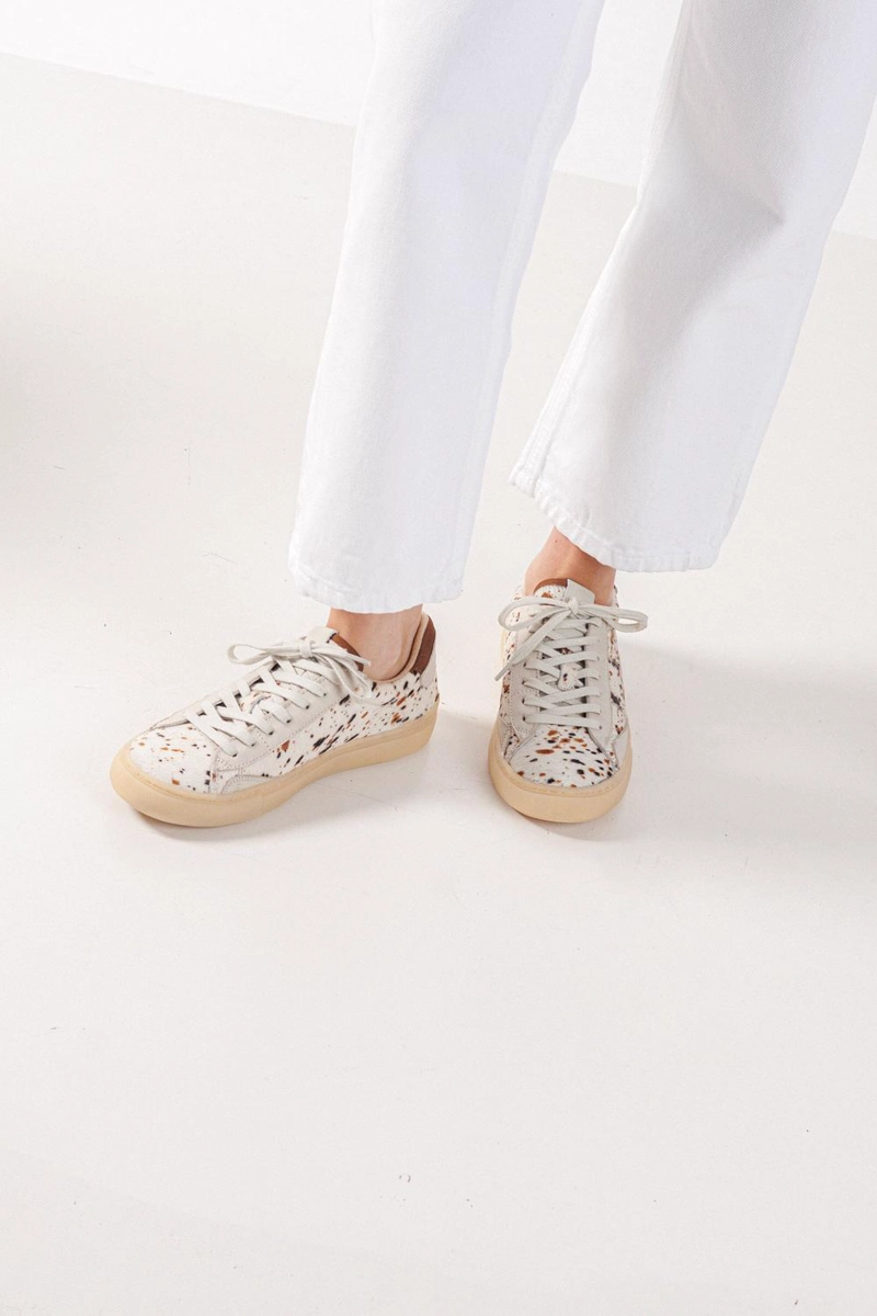 ZAPATILLA CUERO MUJER  ALVA BLANCO PRINT - 9