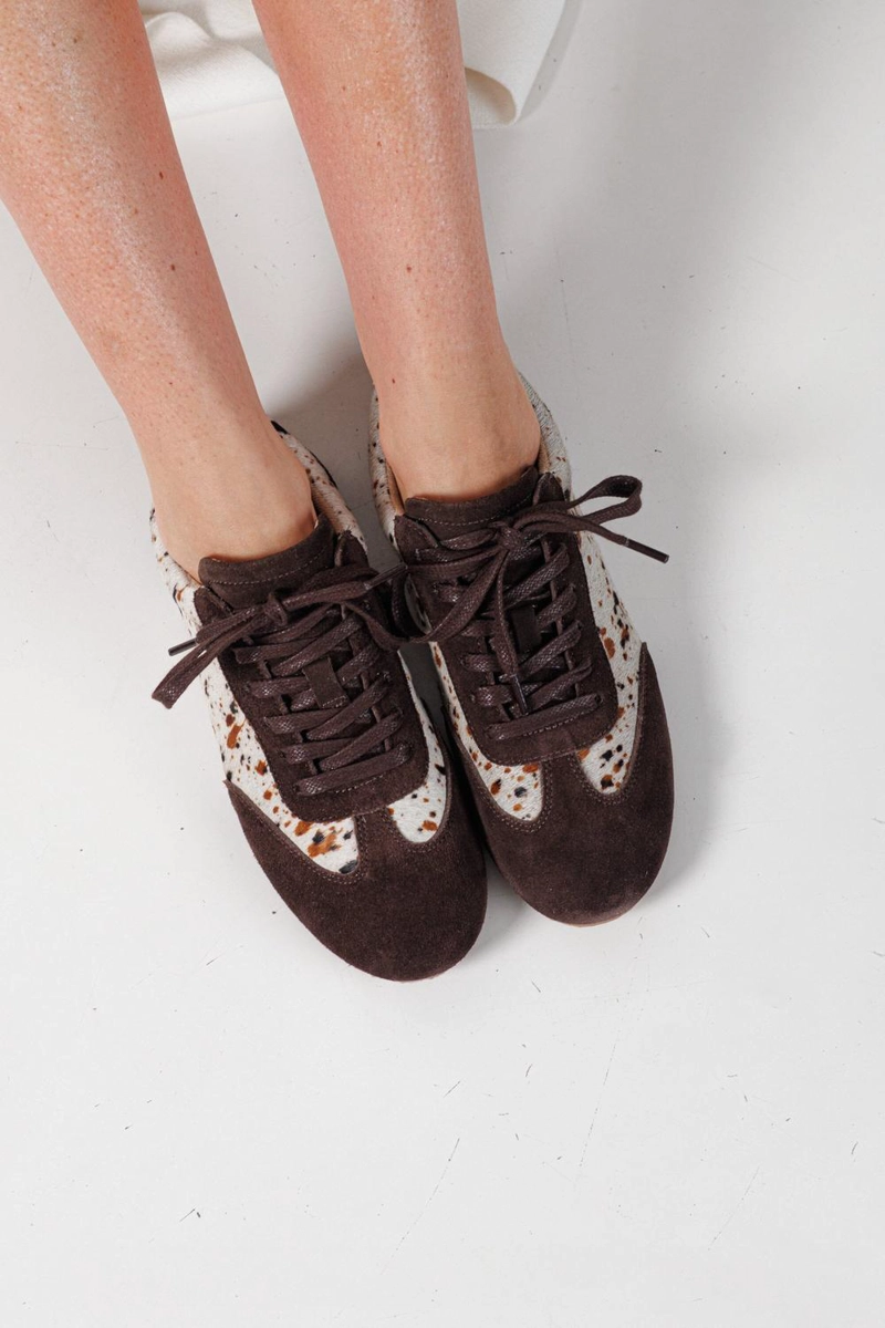ZAPATILLA CUERO MUJER  ENELDO CAFE PRINT - 6