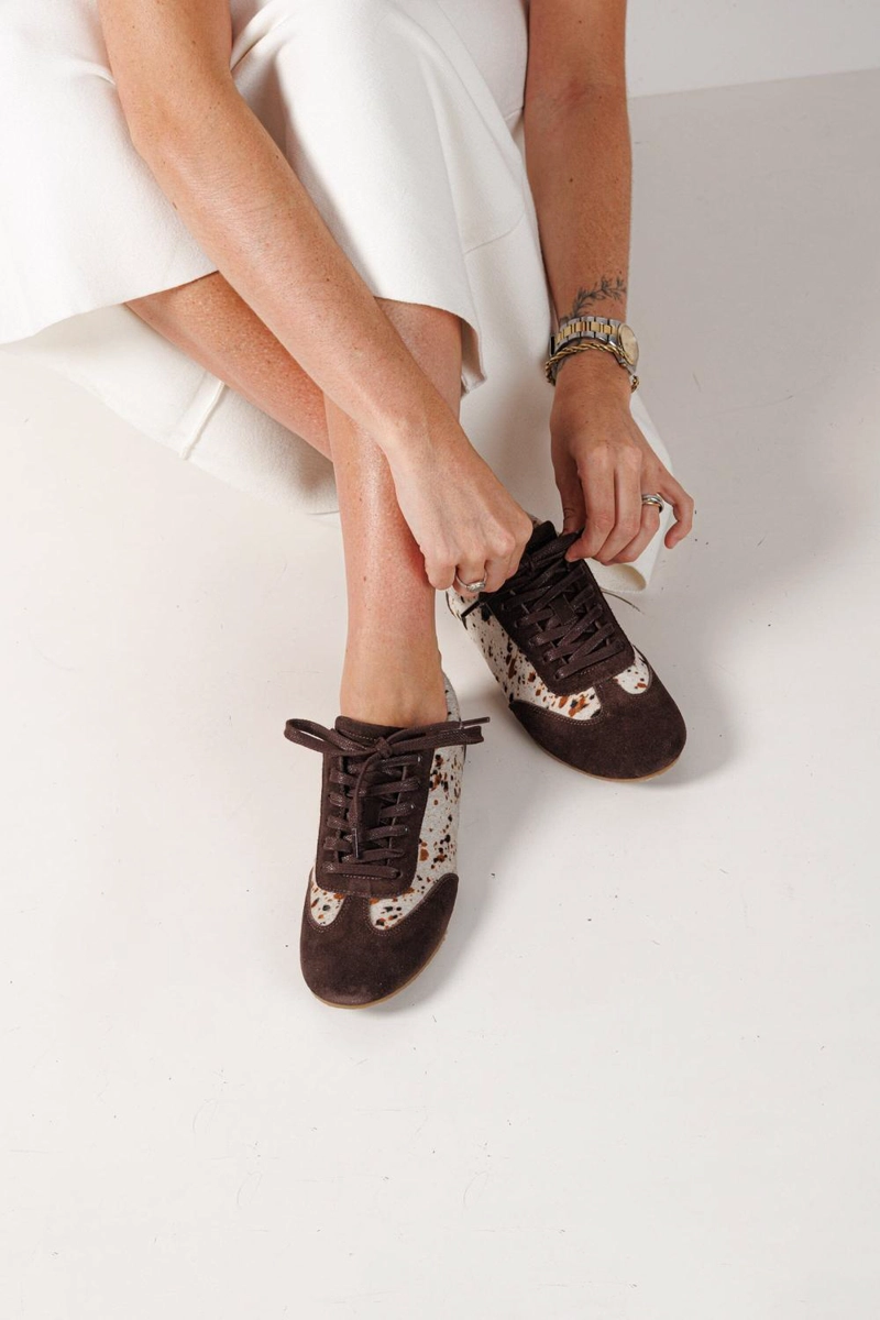 ZAPATILLA CUERO MUJER  ENELDO CAFE PRINT - 9