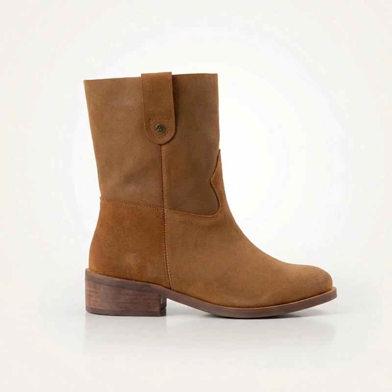 BOTA CUERO MUJER  TARA CAMEL - 1