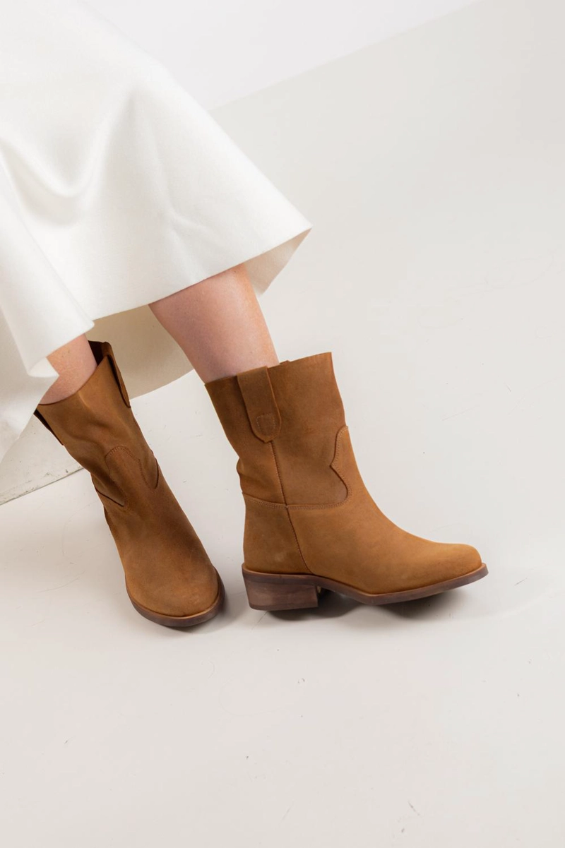 BOTA CUERO MUJER  TARA CAMEL - 3