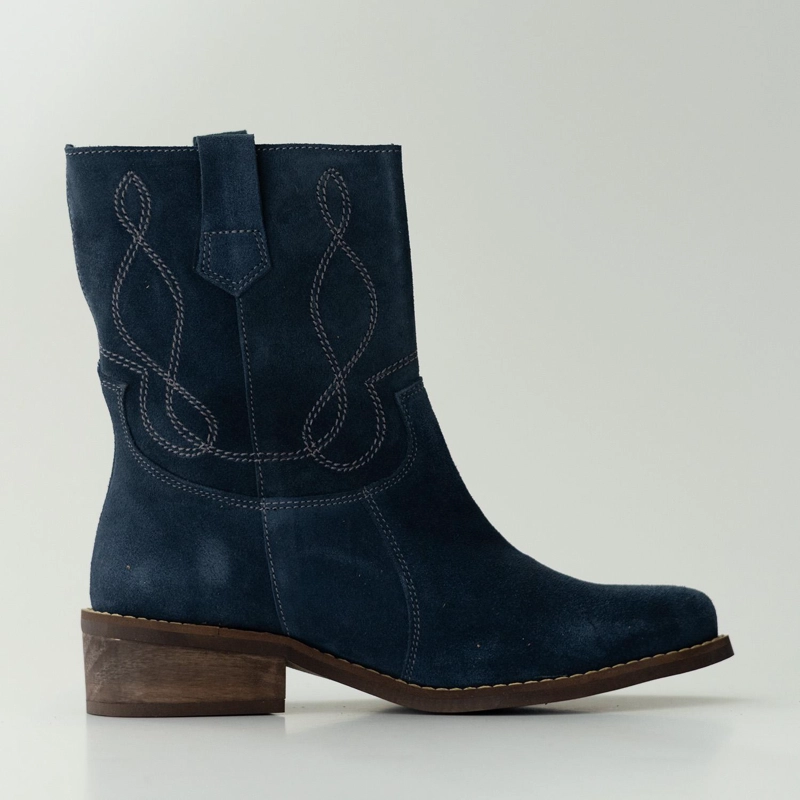 BOTIN CUERO MUJER  GARDENIA AZUL - 1