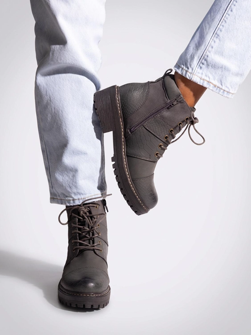 BOTIN CUERO MUJER  EGOTELO GRIS - 2