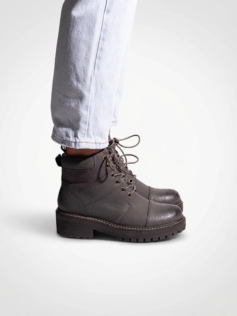 BOTIN CUERO MUJER  EGOTELO GRIS - 6
