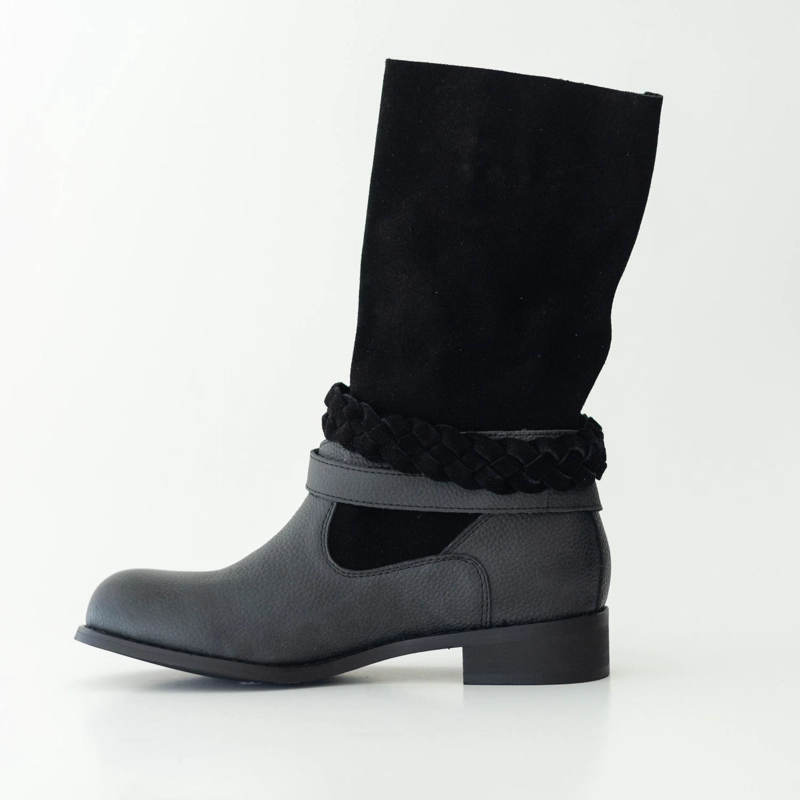 BOTA CUERO MUJER  FILFIL NEGRO - 3