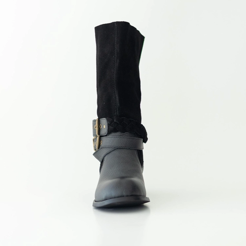 BOTA CUERO MUJER  FILFIL NEGRO - 4