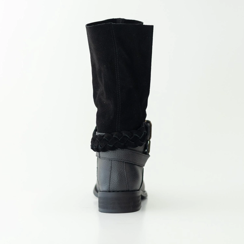 BOTA CUERO MUJER  FILFIL NEGRO - 5