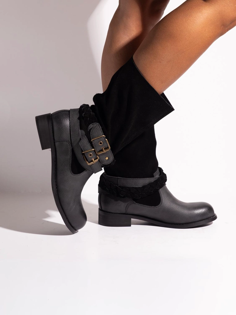 BOTA CUERO MUJER  FILFIL NEGRO - 7