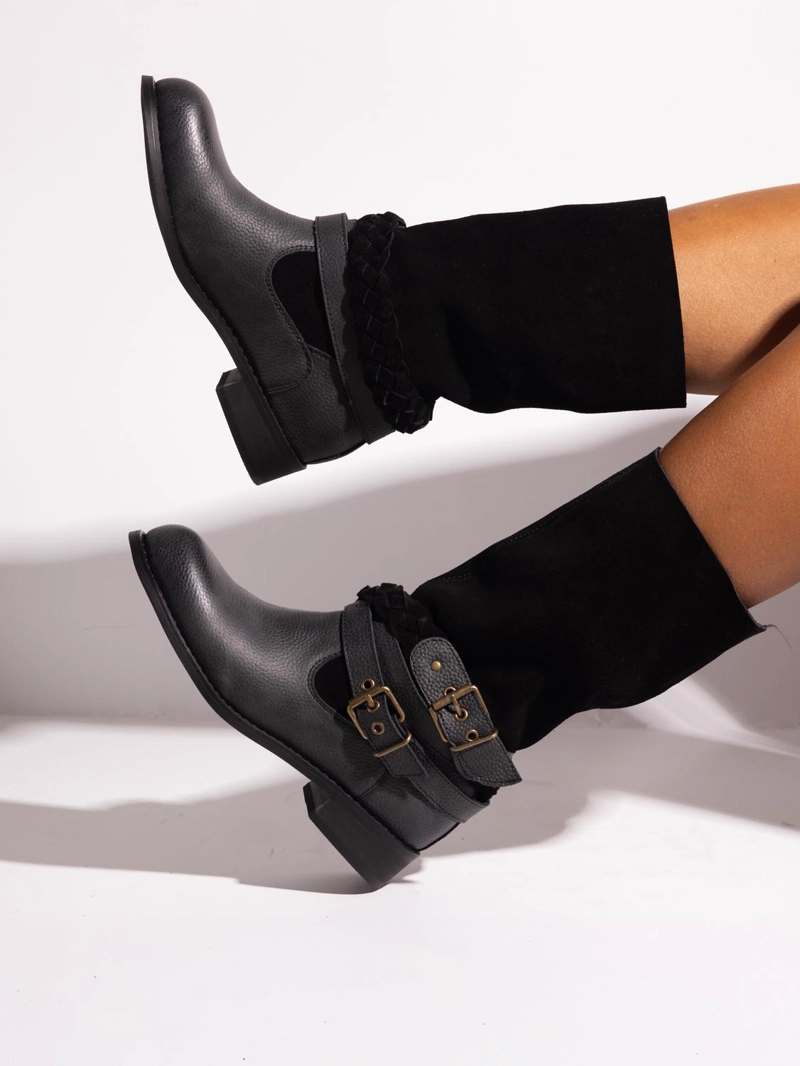 BOTA CUERO MUJER  FILFIL NEGRO - 8