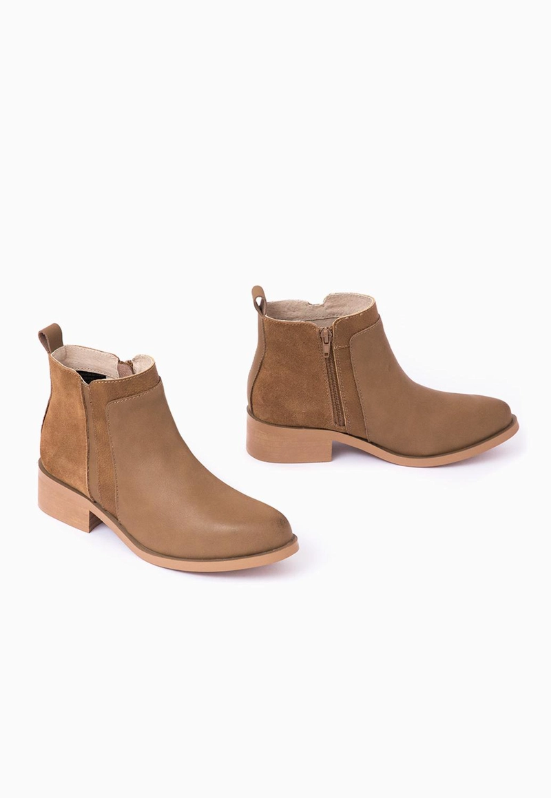 BOTIN CUERO MUJER  UROGALLO CAMEL - 2
