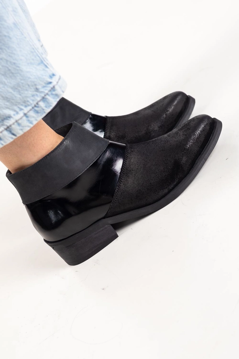 BOTIN CUERO MUJER  CAMELIA NEGRO - 2