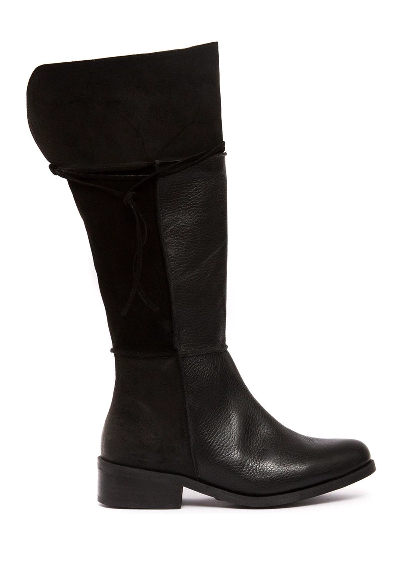 BOTA CUERO MUJER  JADE NEGRO - 1