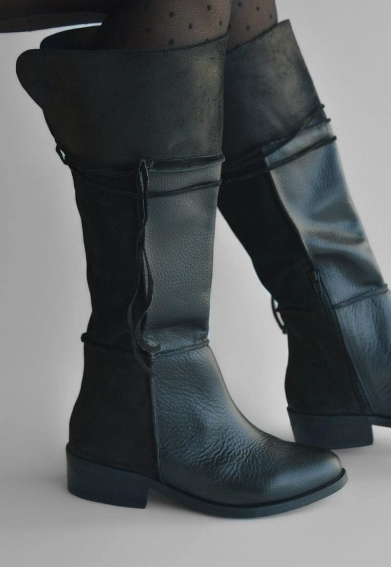 BOTA CUERO MUJER  JADE NEGRO - 7