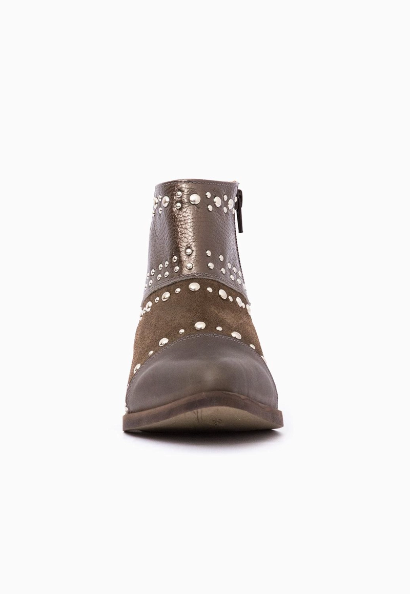 BOTIN CUERO MUJER  ABUBILLA TAUPE METALICO - 3