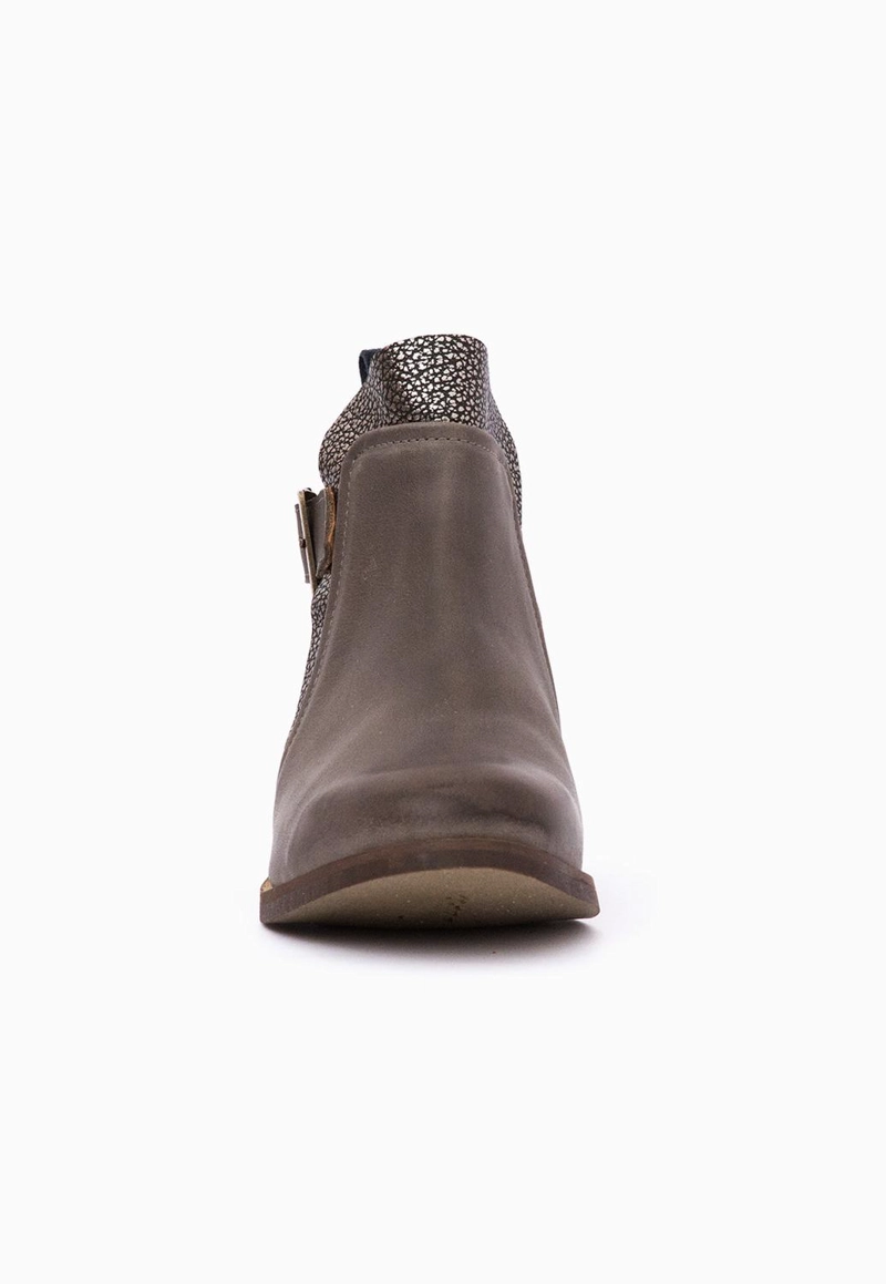 BOTIN CUERO MUJER  ANGU GRIS AZUL - 3