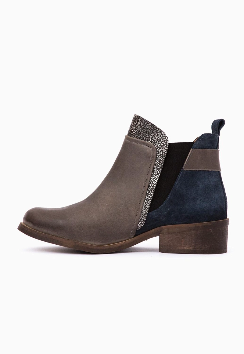 BOTIN CUERO MUJER  ANGU GRIS AZUL - 4