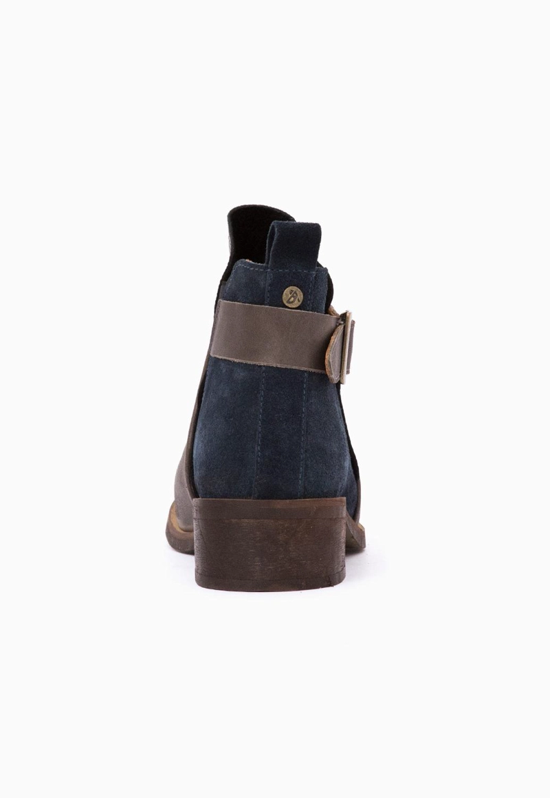 BOTIN CUERO MUJER  ANGU GRIS AZUL - 5