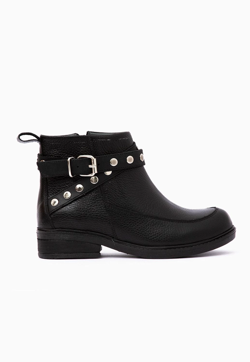 BOTIN CUERO MUJER  CUA NEGRO - 1