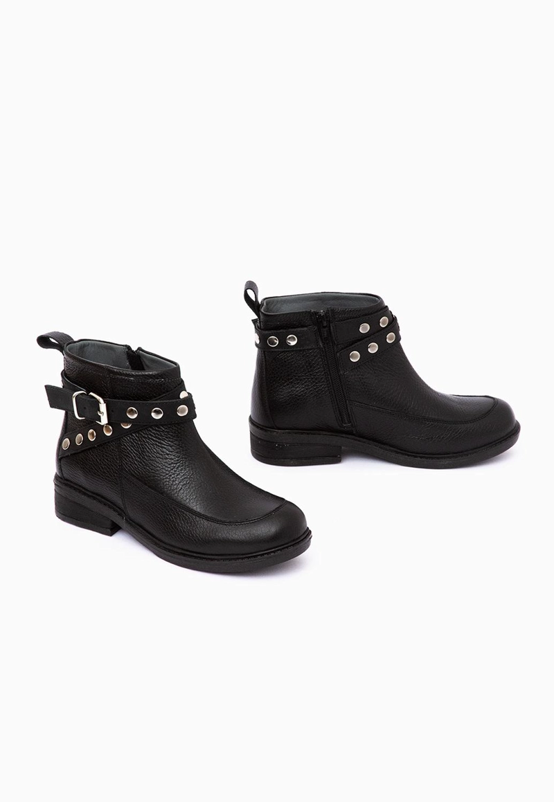 BOTIN CUERO MUJER  CUA NEGRO - 2