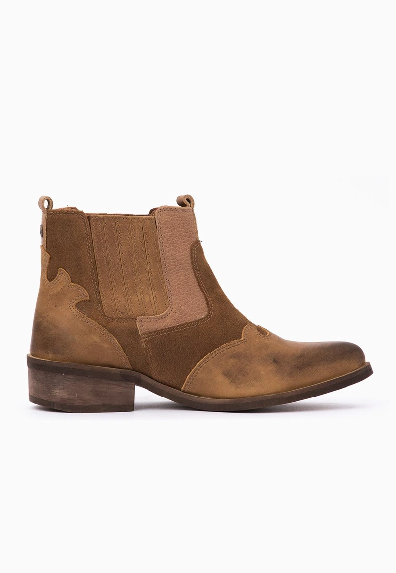 BOTIN CUERO MUJER  FRIDA CAMEL - 1