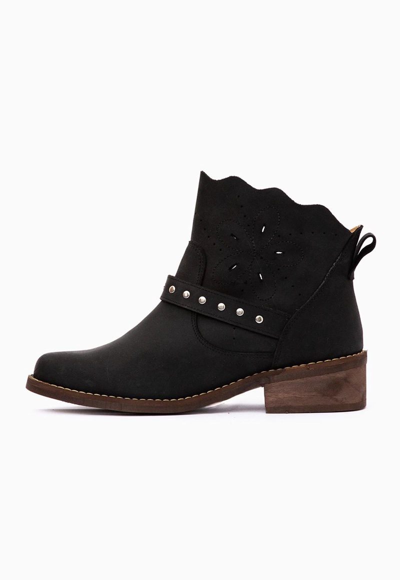 BOTIN CUERO MUJER MIRA NEGRO - 3