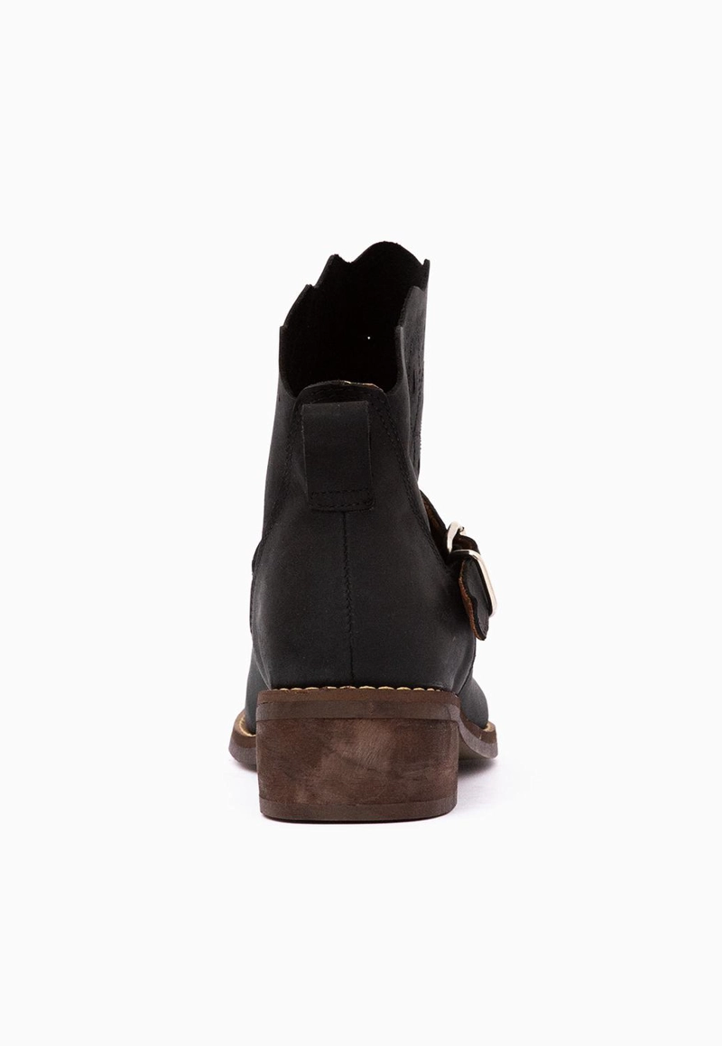 BOTIN CUERO MUJER MIRA NEGRO - 5