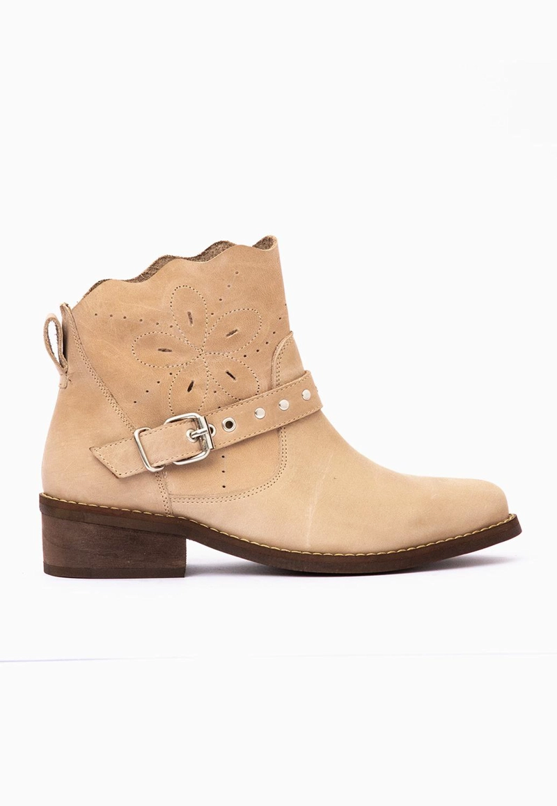 BOTIN CUERO MUJER MIRA TAUPE - 1
