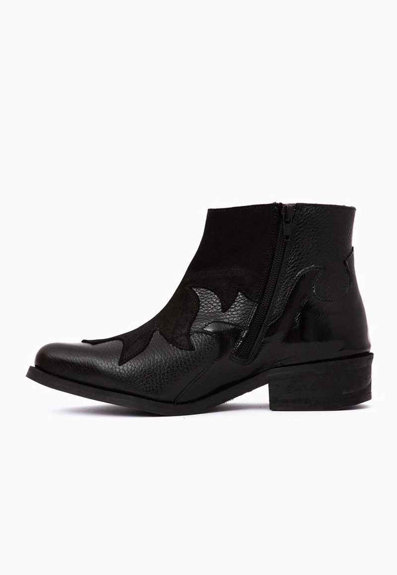 BOTIN CUERO MUJER  POLEO NEGRO - 3