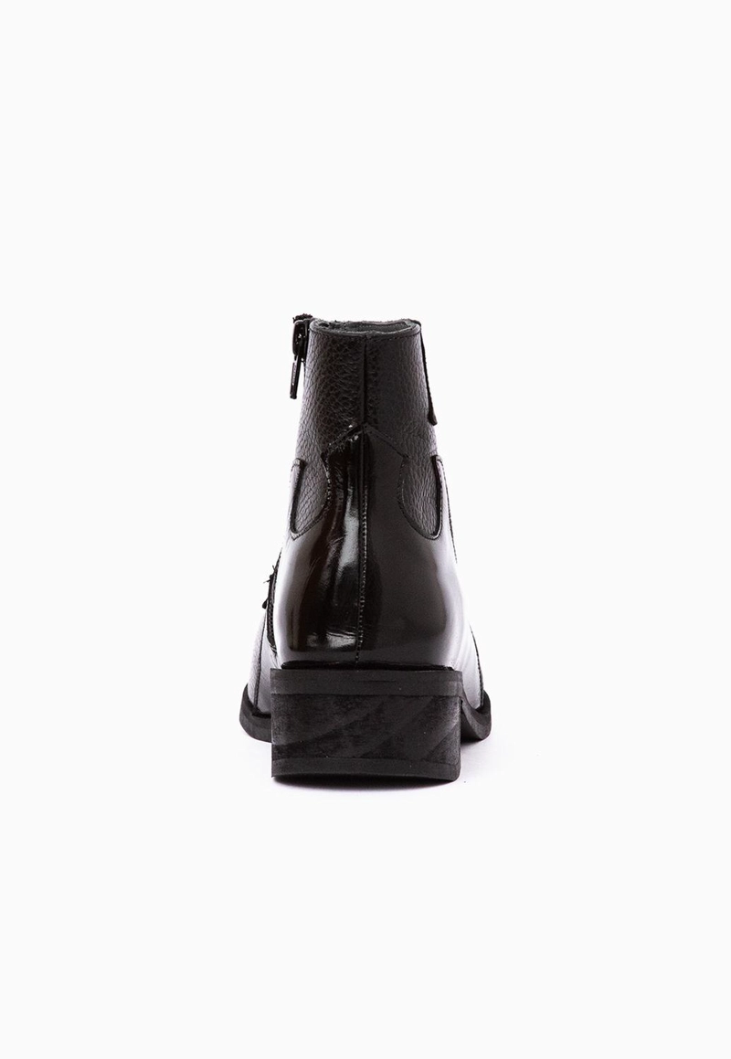 BOTIN CUERO MUJER  POLEO NEGRO - 5