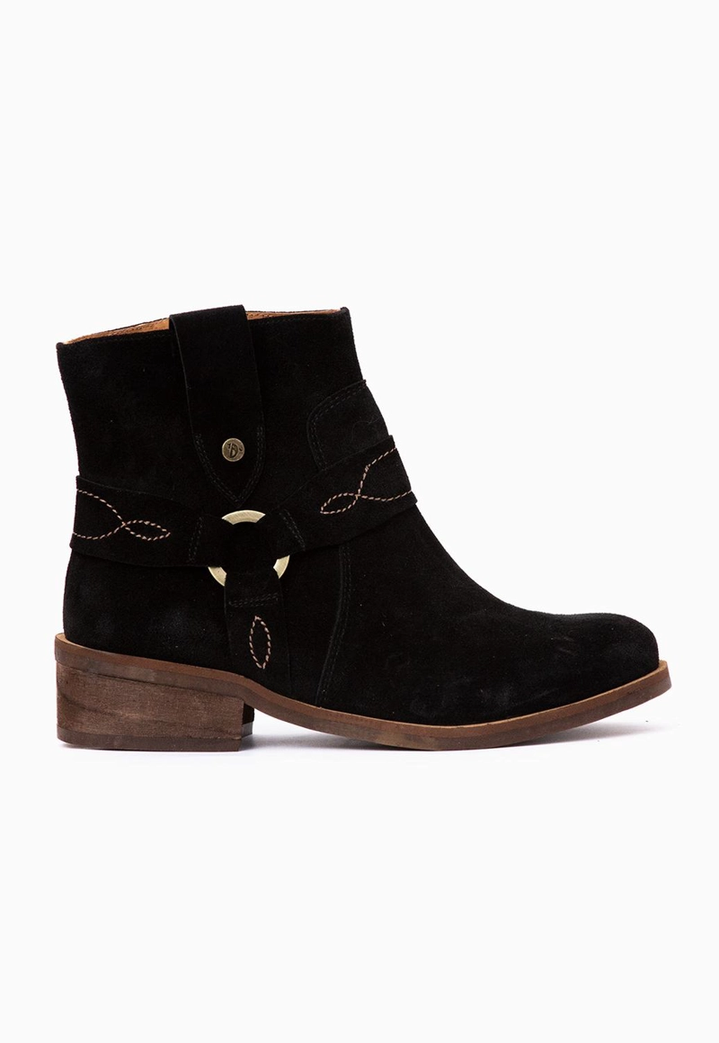BOTIN CUERO MUJER  MELIA NEGRO - 1