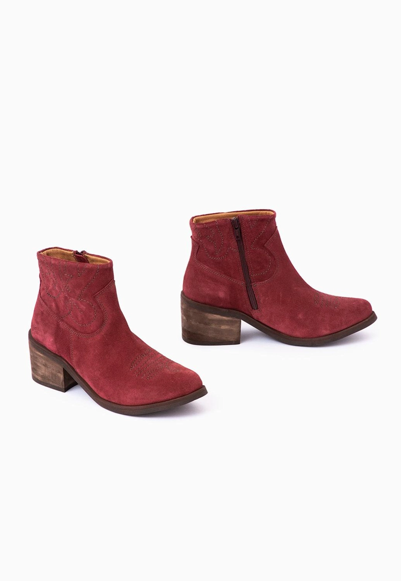 BOTIN CUERO MUJER  VERBENA BURDEO - 2