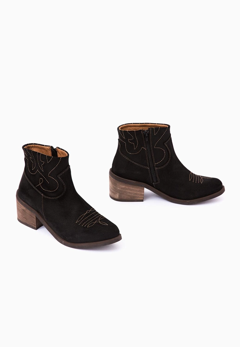 BOTIN CUERO MUJER  VERBENA NEGRO - 2