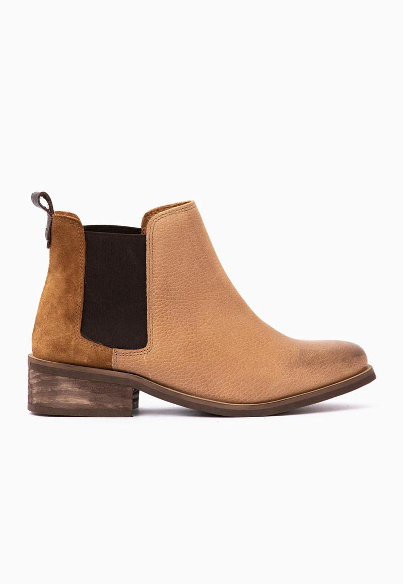 BOTIN CUERO MUJER  TINA CAMEL - 1