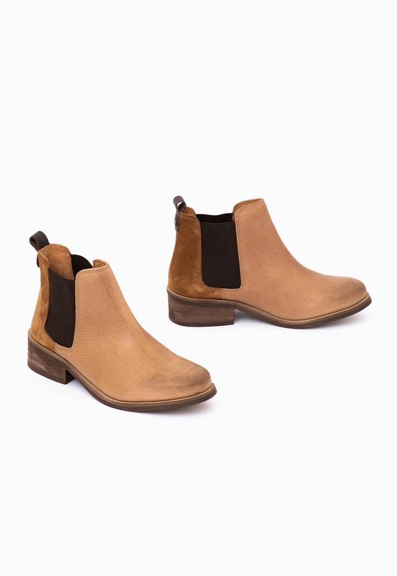 BOTIN CUERO MUJER  TINA CAMEL - 2