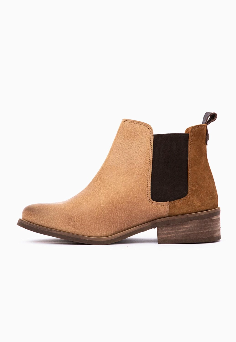 BOTIN CUERO MUJER  TINA CAMEL - 3