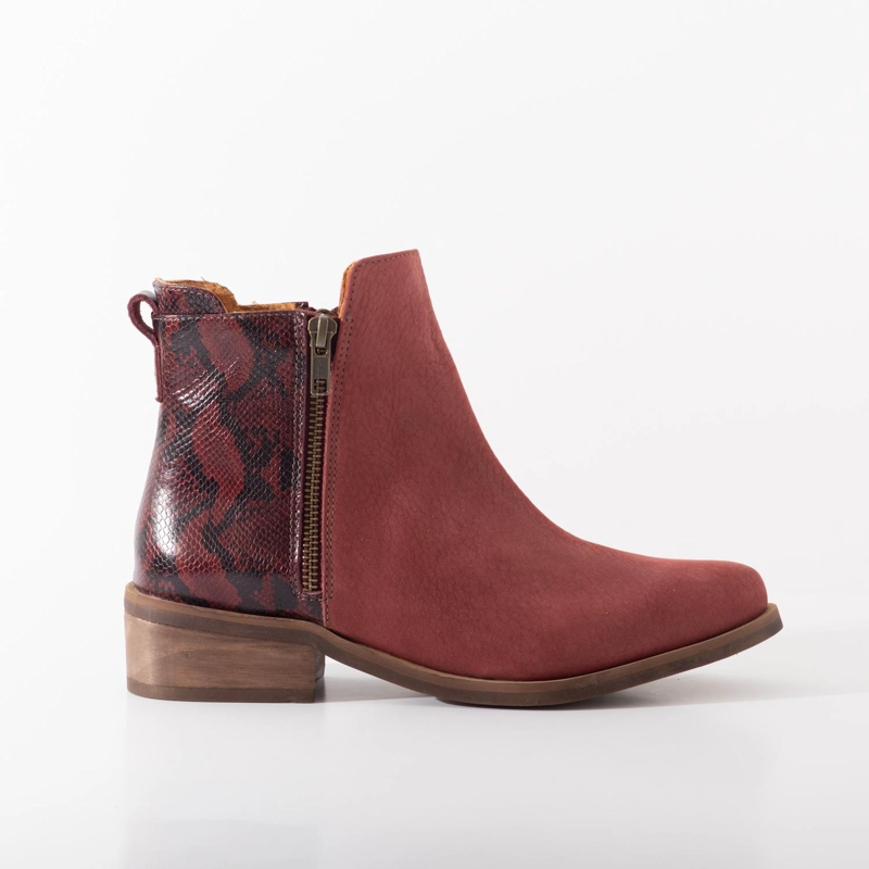 BOTIN CUERO MUJER  LENA BURDEO - 1